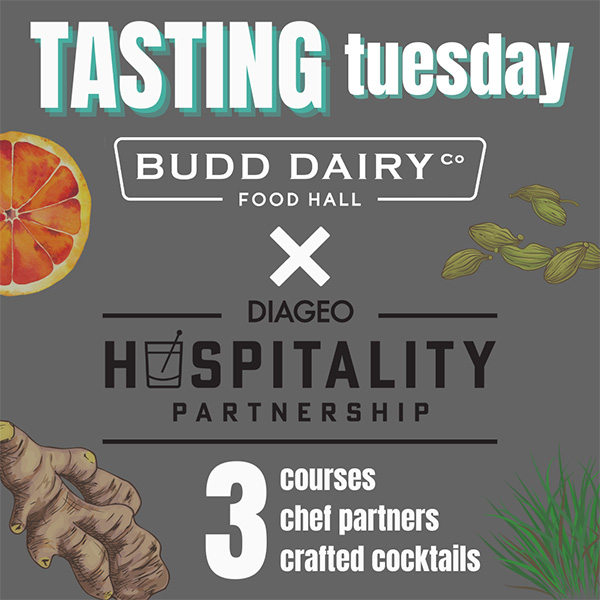 Tasting Tuesday event with Diageo - three courses, three chef partners, three crafted cocktails