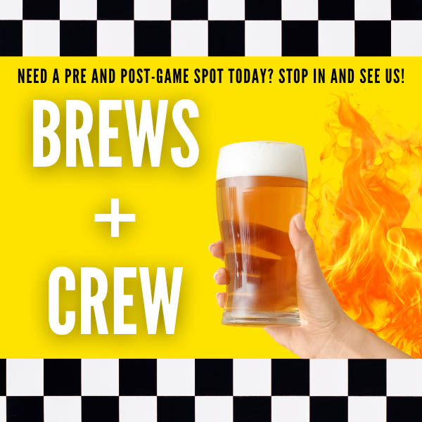 Brews and Crew - need a pre- and post-game spot today? Stop in and see us!